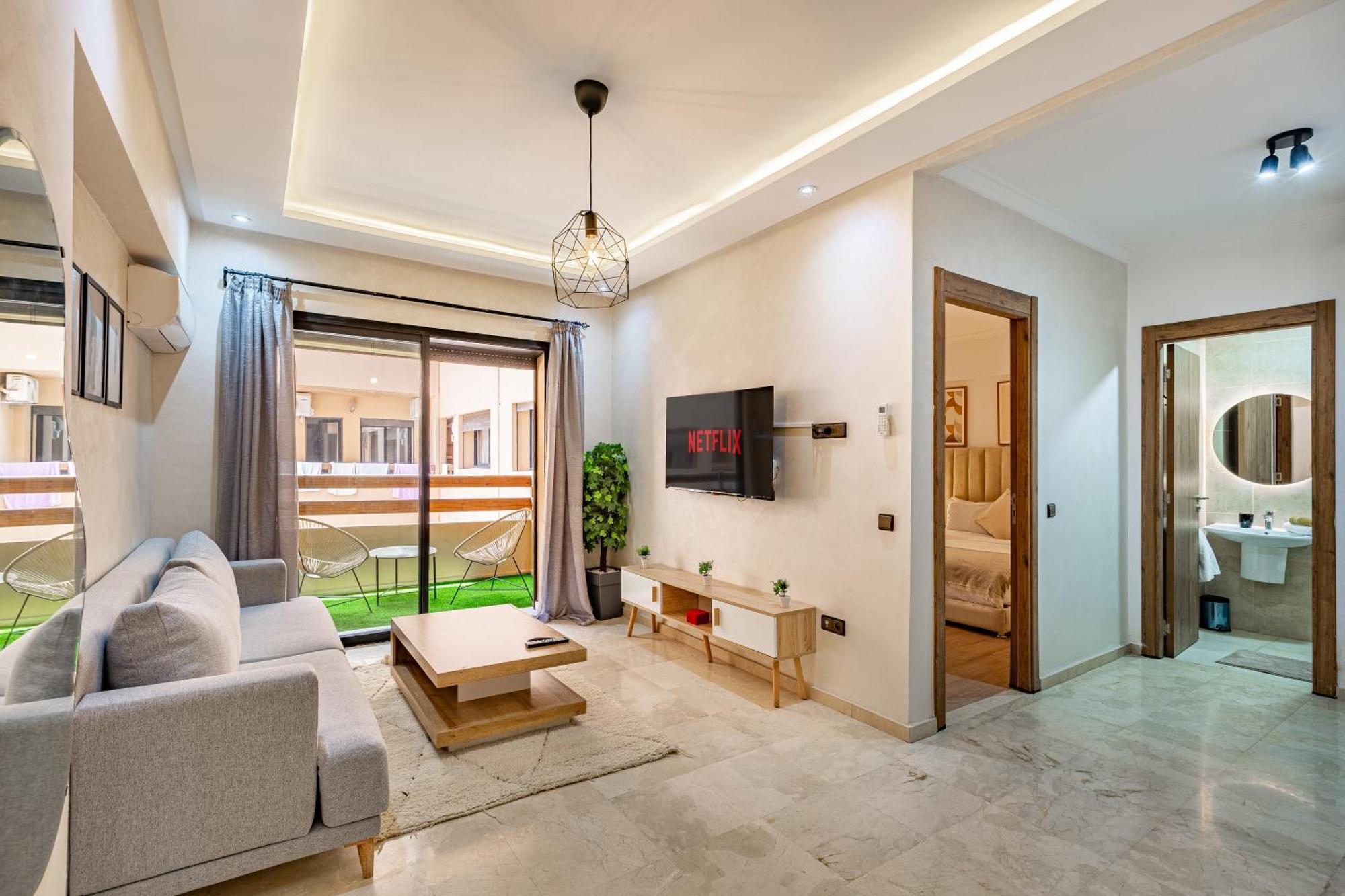 Jolie & Luxueux Appart A Gueliz - 100% Equipe Marraquexe Exterior foto